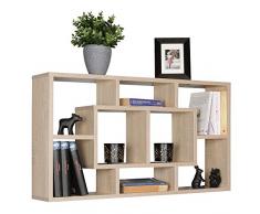 Wohnling Estante de Pared Alex, Sonoma, 85 x 47,5 x 16 cm, MDF de Madera