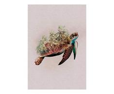 Komar Wandbild Von Animals Paradise Turtle | Poster, Bild, Wohnzimmer, Schlafzimmer, Dekoration, Kunstdruck | ohne Rahmen | P083A-50x70 fotomural, carbÃ³n