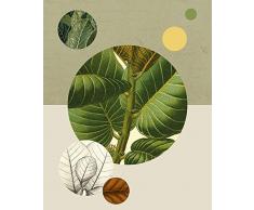 Komar Wandbild Von Green Structure | Poster, Bild, Wohnzimmer, Schlafzimmer, Dekoration, Kunstdruck | ohne Rahmen | P054-40x50 fotomural, GrÃ¼n, WeiÃ, Schwarz, Braun