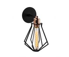 Aplique de pared, metal , negro, 18x18x30, casquillo E 27 Max 40 W