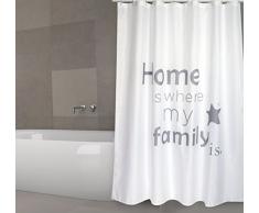 MSV Cortina DE Bano Poliester 180X200 Prem.Home, Blanco, 180 x 200
