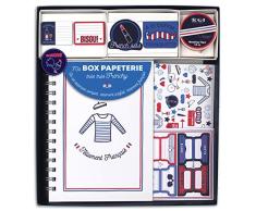 Draeker Paris 1886 - Kit de papelerÃa para cartas, diseño de lunares, color azul, blanco y rojo, talla única