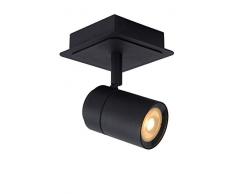 Lucide LENNERT - Foco de techo BaÃ±o - LED Regul. - GU10-1x5W 3000K - IP44 - Negro