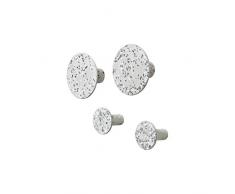 Blomus - Gancho de pared, perchero, ganchos - Terrazzo gris/gris - Altura 4,5 cm, talla Ãºnica