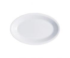 SATURNIA - Plato Ovalado de Porcelana Blanca, 24Â cm, Roma