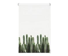 Gardinia Easyfix - Estor (poliéster, 45 x 150 cm), diseño de Cactus, Color Blanco