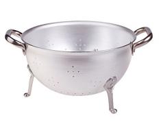 Un colador Tres pies de Espesor de 3 milímetros con Asas de Acero, de diámetro 220 mm cod.ALMA11522