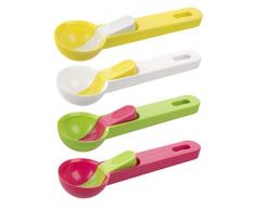 FACKELMANN Cuchara helado bola pequeña profesional o bolero de helado en ABS, en colores amarillo o verde o blanco o fucsia, 19x5,5x2,8cm, 1ud.