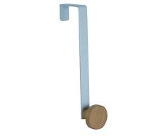 Opportunity 48G120883280 - Perchero de Puerta, Metal y Madera, 3,5 x 4,5 x 17,5 cm, Color Blanco