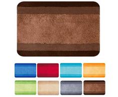 Spirella colección Balance, Alfombrilla de Ducha 60 x 90,90% Polyester-10% AcrÃlico,Marrón
