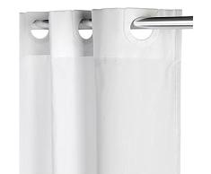 Croydex Hookless - Cortina de Ducha de Textil, Color Blanco