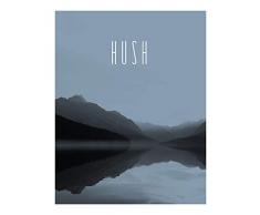 Komar Wandbild Von Word Lake Hush Steel | Poster, Bild, Wohnzimmer, Schlafzimmer, Dekoration, Kunstdruck | ohne Rahmen | P088A-40x50 fotomural, Grau, Schwarz, WeiÃ
