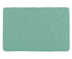 Wenko Alfombra de baño interior & exterior verde 40 x 60 cm - Alfombra para ducha, baño, piscina, sauna con estructura antideslizante, plástico, 40 x 60 cm, Verde