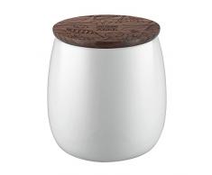 Alessi The Five Season MW62S 2 W Vela Perfumada Base Vegetal, PequeÃ±a-Cardamomo, Jacinto y Vetiver, Ahhh, Cera, Porcelana,Madera de Fresno, Blanco