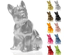 Candellana Hecho a Mano Bulldog Classic Vela de Regalo - Divertida - Vela Decorativa - Decoración del Hogar - Regalos para Amigos - Mecha de Algodón - Tiempo de Quemado 24h - Vela Silver
