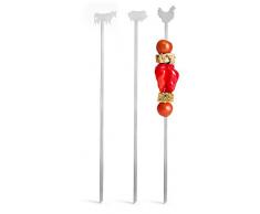 Sagaform - Juego de 3 brochetas para Barbacoa (Nailon/A)