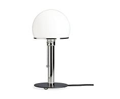 Tecnolumen Wagenfeld WA23SW - LÃ¡mpara de mesa (metal y cristal, 36 x 18 x 16 cm)