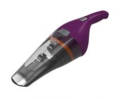 Black & Decker NVC115W - Aspiradora (Secar, Filtrado, 630 l/min, Sin Bolsa, 0,385 L, Gris, Púrpura)