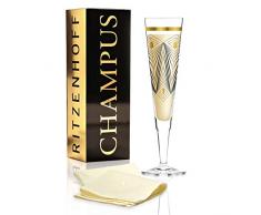 RITZENHOFF 1070271 Champus - Copa de champán, cristal, 205 ml