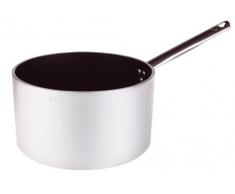 Ollas Agnelli Platinum Cacerola Alta de Aluminio, 5 mm de Espesor, con Mango Tubular de Acero Inoxidable, Plata, 18 cm