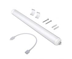 Maclean MCE246 - Tubo de luz para parte inferior de armario (240 lm, luz blanca frÃa, 1 módulo LED, 3 W), color blanco