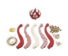 Vivi Gade - Motivos para decorar bolas de Navidad (12 unidades), color rojo y blanco