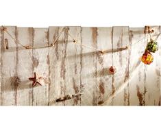 Plage De pesca Cabecero de Cama Adhesivo, Tela, Multicolor, 160x60 cm