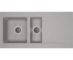 respekta DENVER100X50G Fregadero, Gris, 100 x 50 cm