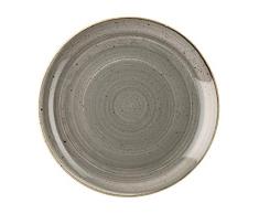 Churchill Stonecast 382976 - Plato llano, porcelana, pimienta gris, 26 cm
