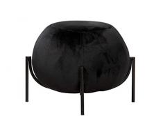 Gilde Hocker/Pouf York Schwarz,Samtstoff Taburetes, Negro, Ãnico