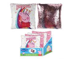 Peppa Pig Cojin Lentejuelas, Rosa, 30x30 cm