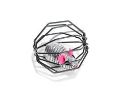 Jaula Metálica con Ratón, Producto para Gato de la Marca Freedog, Color Multicolor, 6 centÃmetros