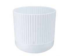 VERDENIA Nostalgia Maceta Ligera, Maceta Decorativa para Plantas para Interior y Exterior, Maceta de plÃ¡stico, Redonda, Muchos Colores, 14 x 14 x 13 cm, Color Blanco