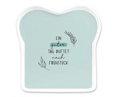 Grafik-Werkstatt Plato de tostadas con frase | Porcelana | Un buen dÃ­a