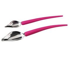 Fm Professional 21590.0 Juego de cucharas para decoración, Acero, Morado