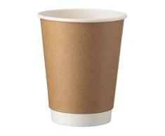 Intertan Q530014KR - Vasos de papel de estraza (doble pared, 90 mm de diámetro, capacidad de 14 onzas, 25 unidades)