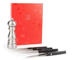 Peugeot Saveurs 50139Â 4, 3, 2, 1, de mesa maletÃn MP U Select Paris Chef 18Â cm + 4Â cuchillos de carne Bistro, gris