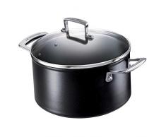 Le Creuset Olla de aluminio antiadherente con tapa, à 18 cm, Libre de PFOA, Para todas las fuentes de calor, incluso la inducción, Antracita/Plateado