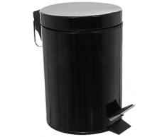 JJA 105613 papelera metálica 3 litros negro