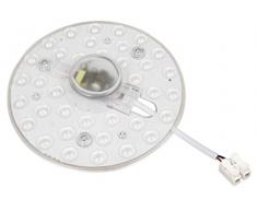 McShine – Juego de conversión de lámparas de techo LED 18 W, 1800 lm, 16 cm de diámetro, blanco cálido, 3000 K para lámparas de techo y de pared