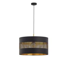 Adviti ALESSIO 1P Lampara Techo E27 mÃ¡x.60W, Negro/Oro