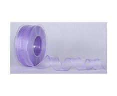 Furlanis N1125_67_50 - Cinta de Gasa con Bordes de satén, Organza, Color Lila, 25 mm x 50 m