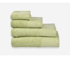 MI CASA Set 2 Toallas ZIC Lavabo Verde 500GR
