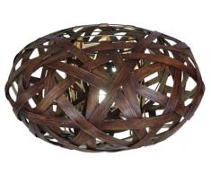 Näve Leuchten 3026414 Korb - Lámpara de mesa (30 x 50 cm, madera), color marrón