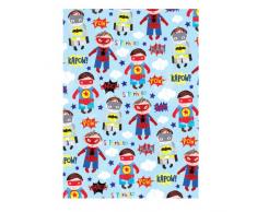 Glick Papel plano de lujo, tres hojas de Super Hero Pop Comic, perfecto para envolver regalos, papel de regalo de cumpleaños, papel de regalo para niños, 50 x 70 cm cuando está abierto