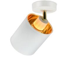 Adviti BATI Lampara Focos Techo 60W E27 Blanca (1 Fuente de Luz)