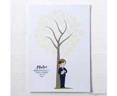 Mopec LÃ¡mina para Dedicatorias NiÃ±o ComuniÃ³n con Traje, Cartulina, Blanco, 0.2x42x29.5 cm