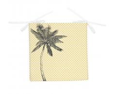 Soleil docre CojÃn para Silla 40 x 40 x 5 cm PALMIER Amarillo