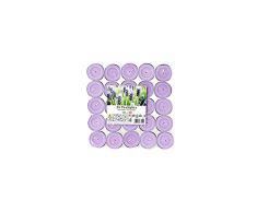 H&H Pengo 21937Â Unidades Tealights Perfume, Cera/Rubber, Lavanda, 19Â x 19Â x 2Â cm, 25Â Unidades