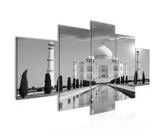 Taj Mahal India 600551c - Cuadro de pared (200 x 100 cm, lienzo de fieltro, formato XXL, 5 piezas, fabricado en Alemania, listo para colgar)